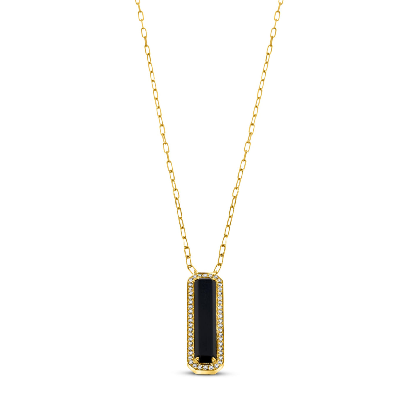 Lucchi 18k Yellow-Gold with Diamonds and Black Onyx - Necklace Style 8