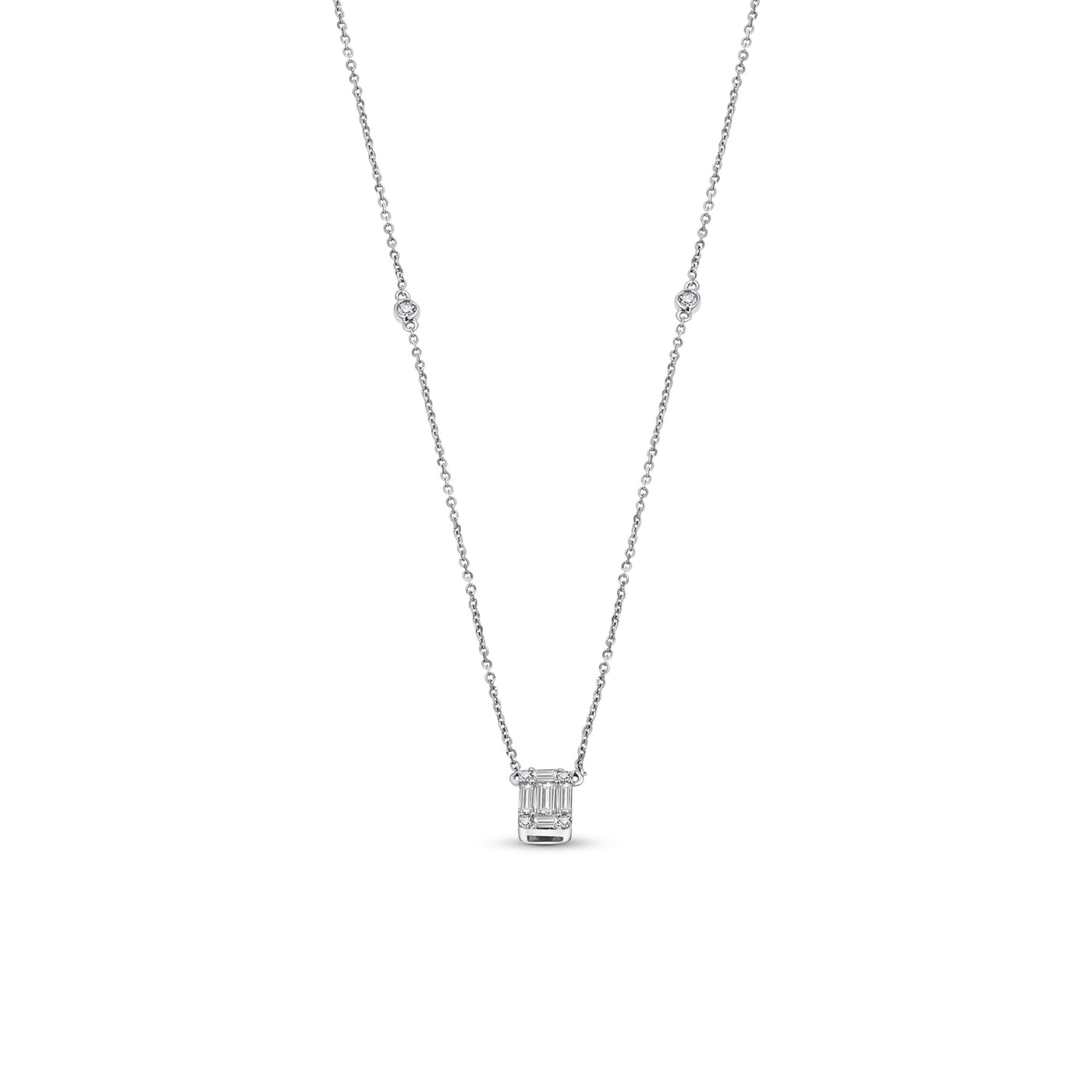 Lucchi 18k White-Gold with Diamonds - Necklace Style 3