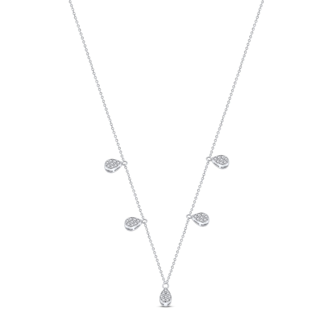 Lucchi 18k White-Gold with Diamonds - Necklace Style 4