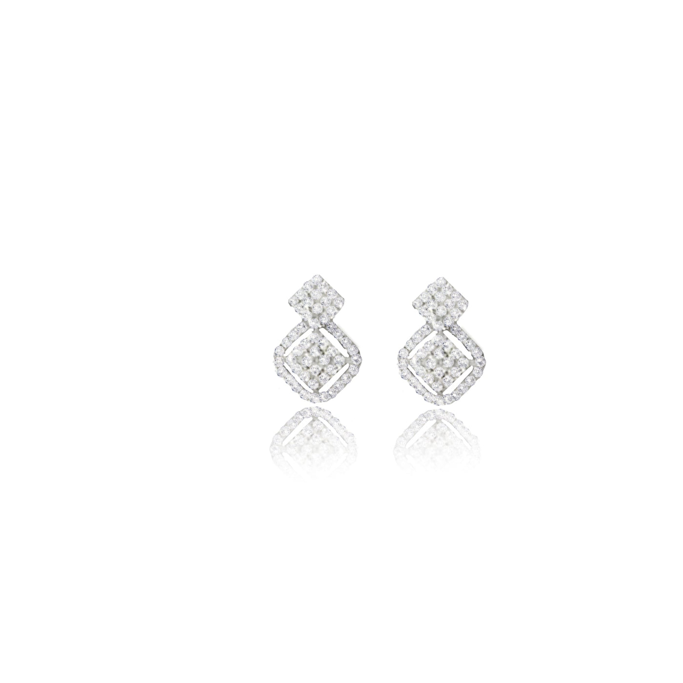 Lucchi 18k White Gold with Diamonds - Earring Style 26