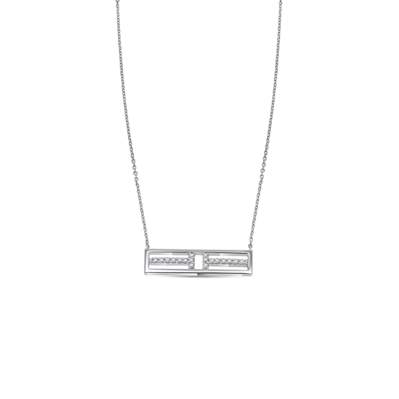 Lucchi 18k White-Gold with Diamonds - Necklace Style 7