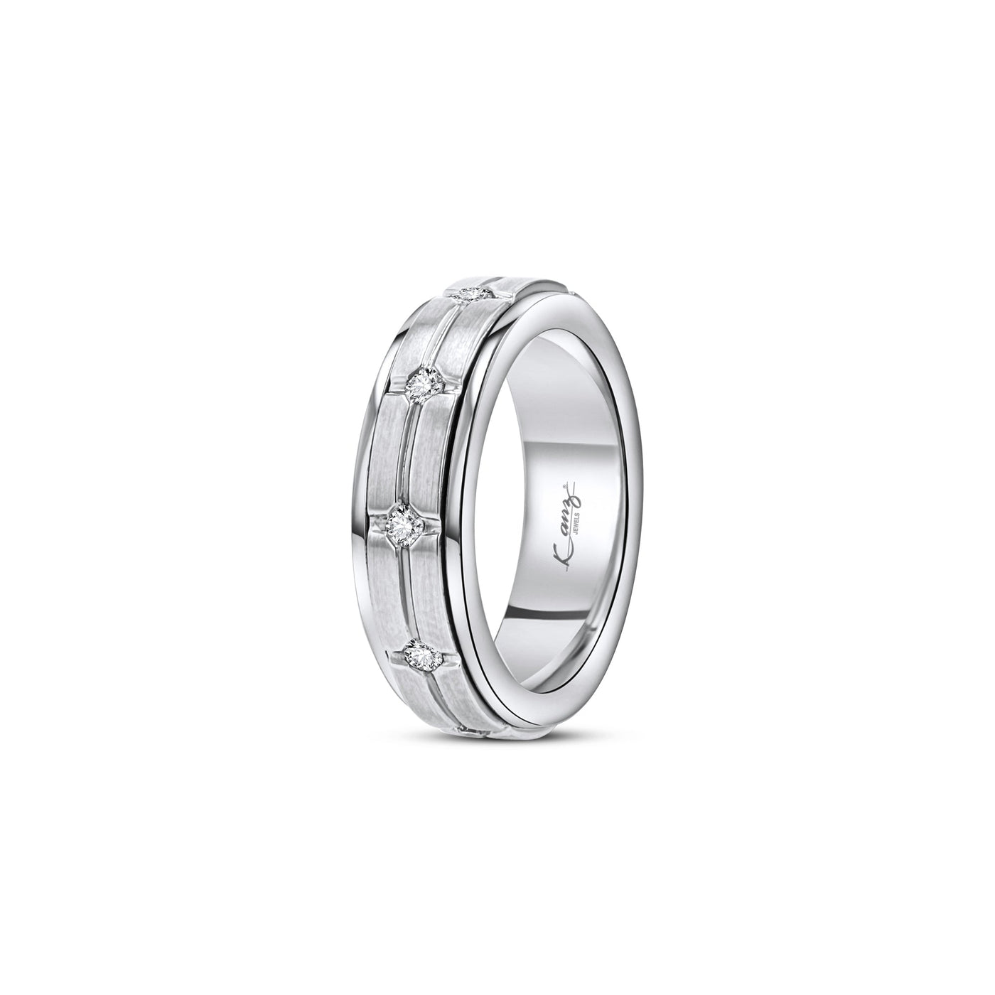 Lucchi 18k White-Gold with Diamonds - Ring Style 5