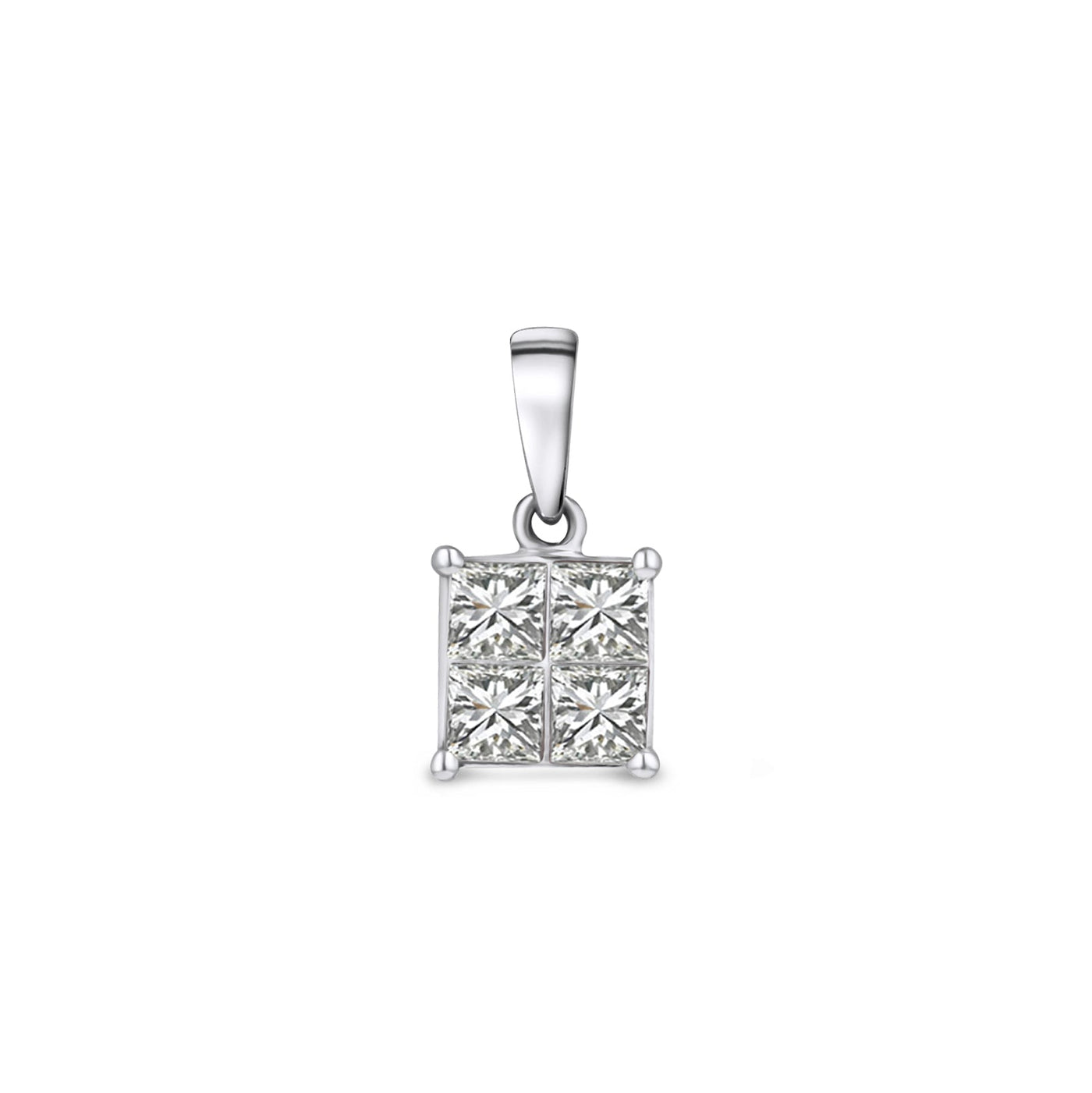 Lucchi 18k White-Gold with Diamonds - Pendant Style 8