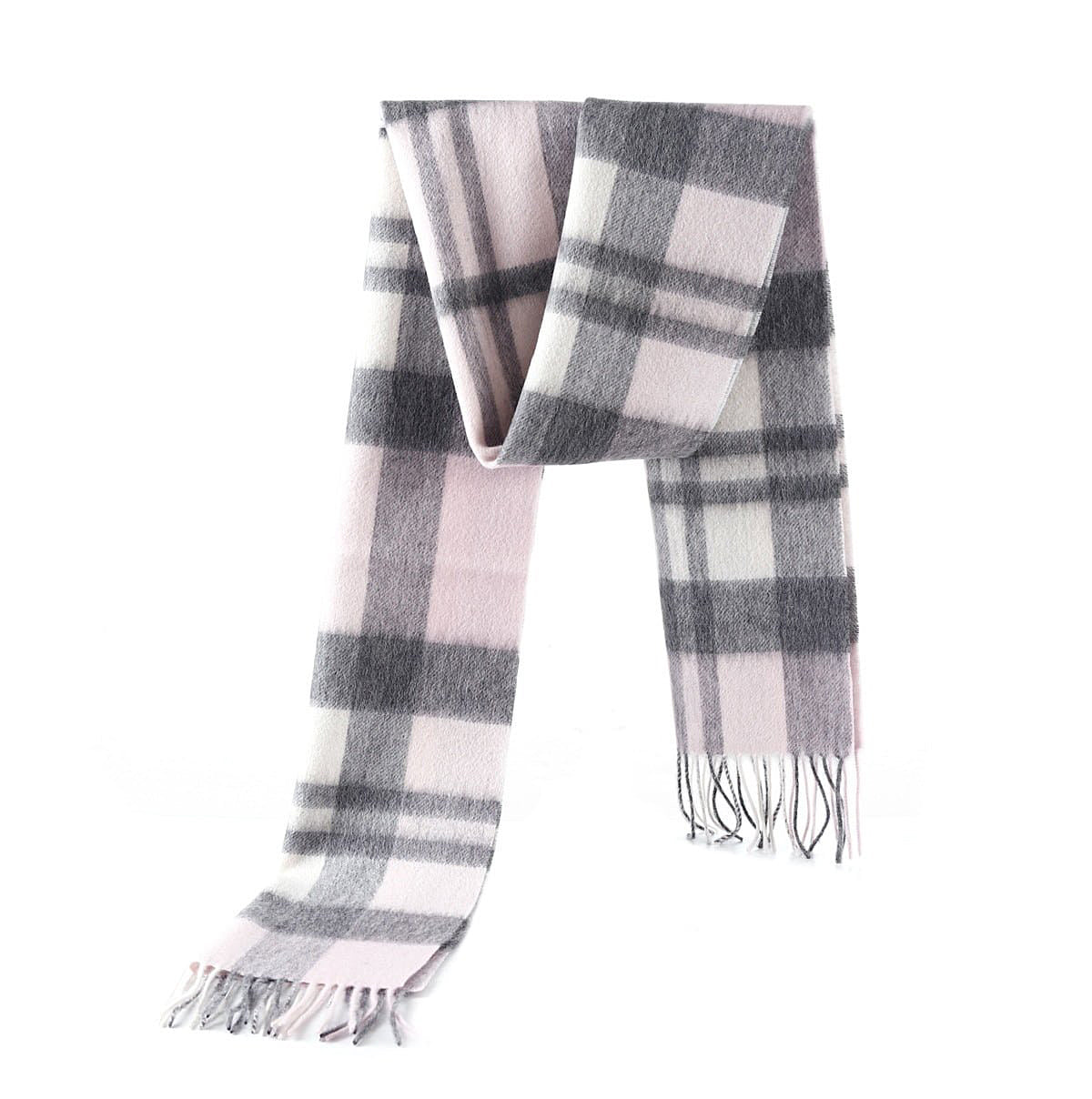 100% Pure Cashmere DC Pink Scarf - Big Size