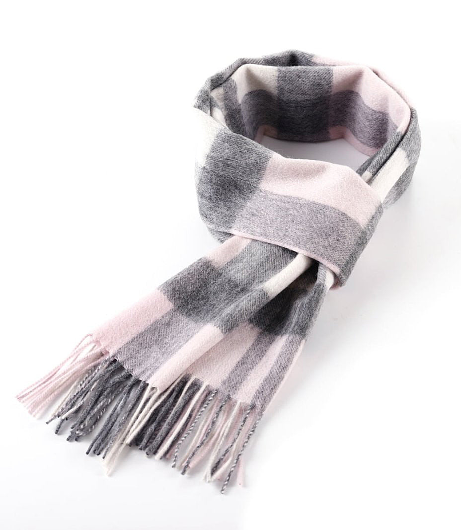 100% Pure Cashmere DC Pink Scarf - Big Size