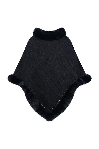 Women's Poncho Exclusive Design - Black