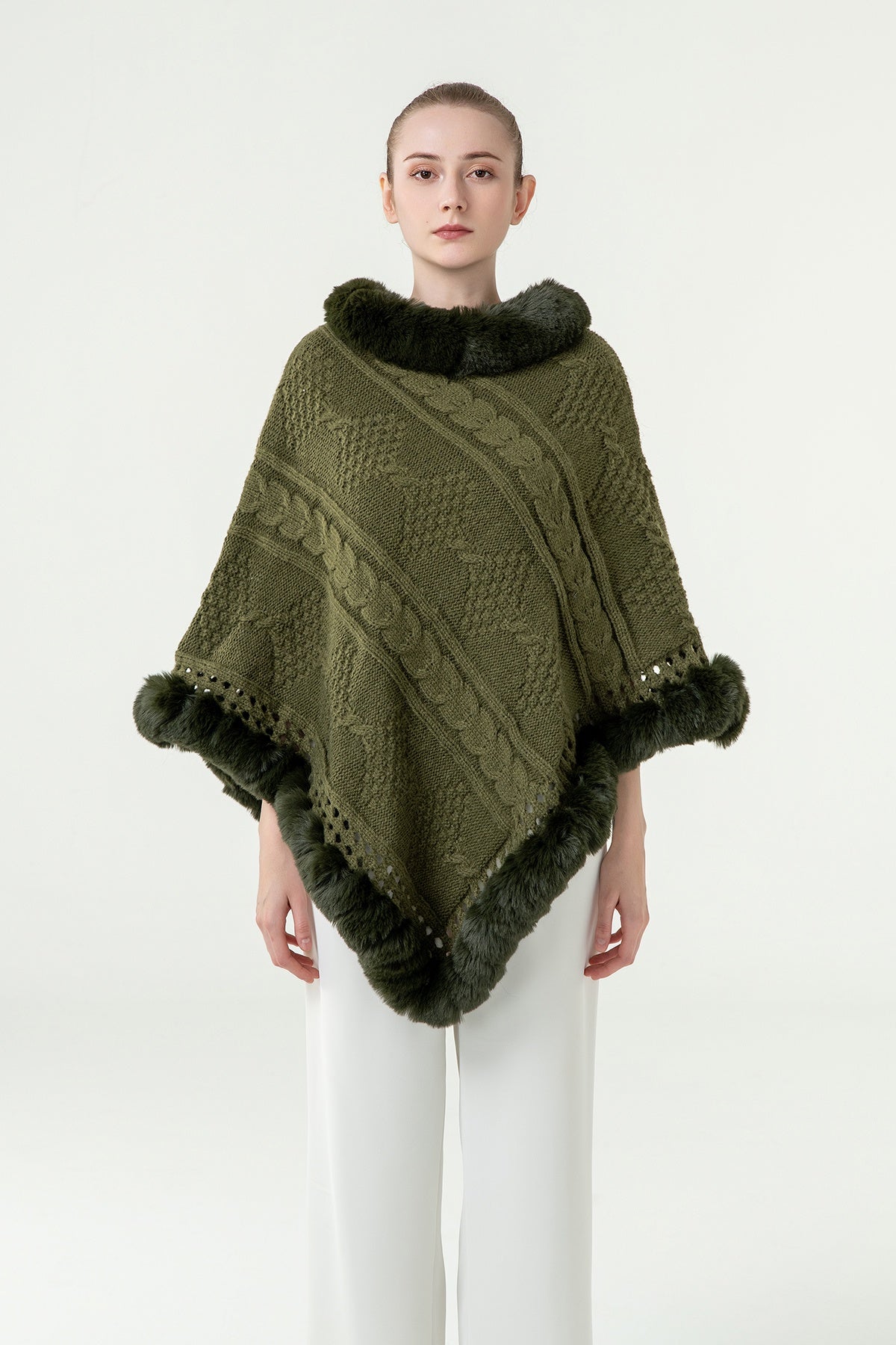 Women's Poncho Exclusive Design - Green