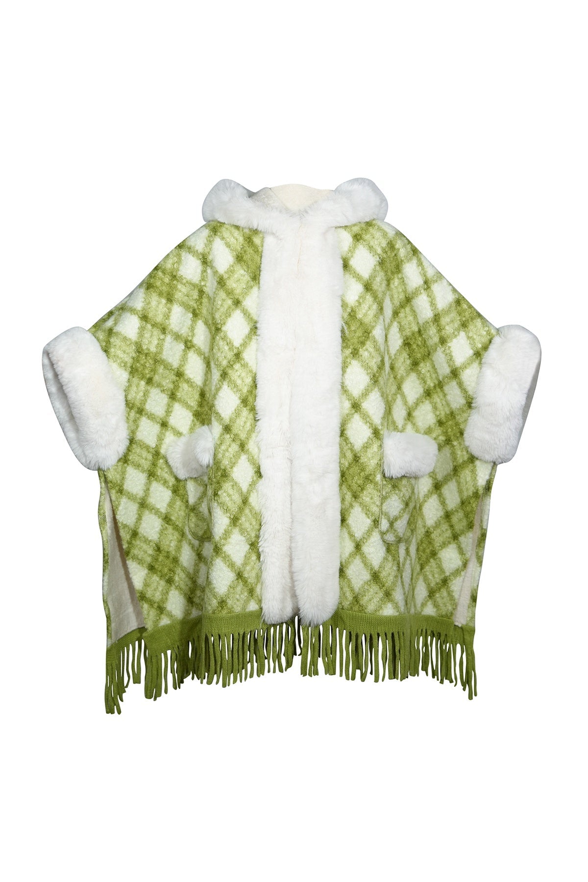 Women's Hooded Cape Exclusive Design - Green