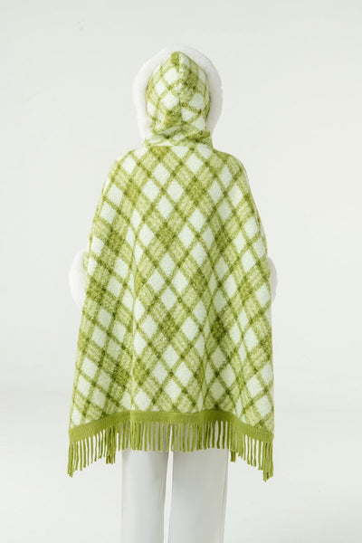 Women's Hooded Cape Exclusive Design - Green