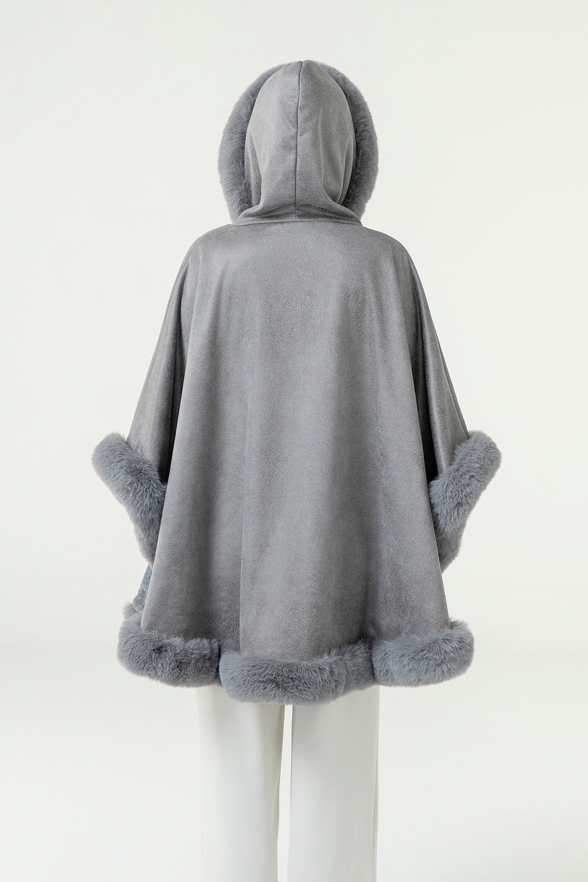 Women's Hooded Cape Exclusive Design - Grey