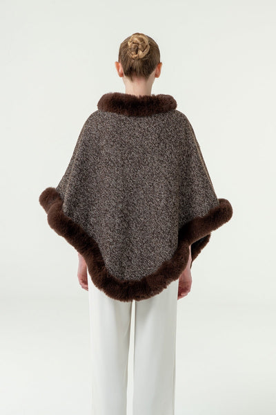 Women's Poncho Exclusive Design - Brown