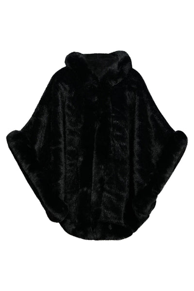 Women's Hooded Cape Exclusive Design - Black