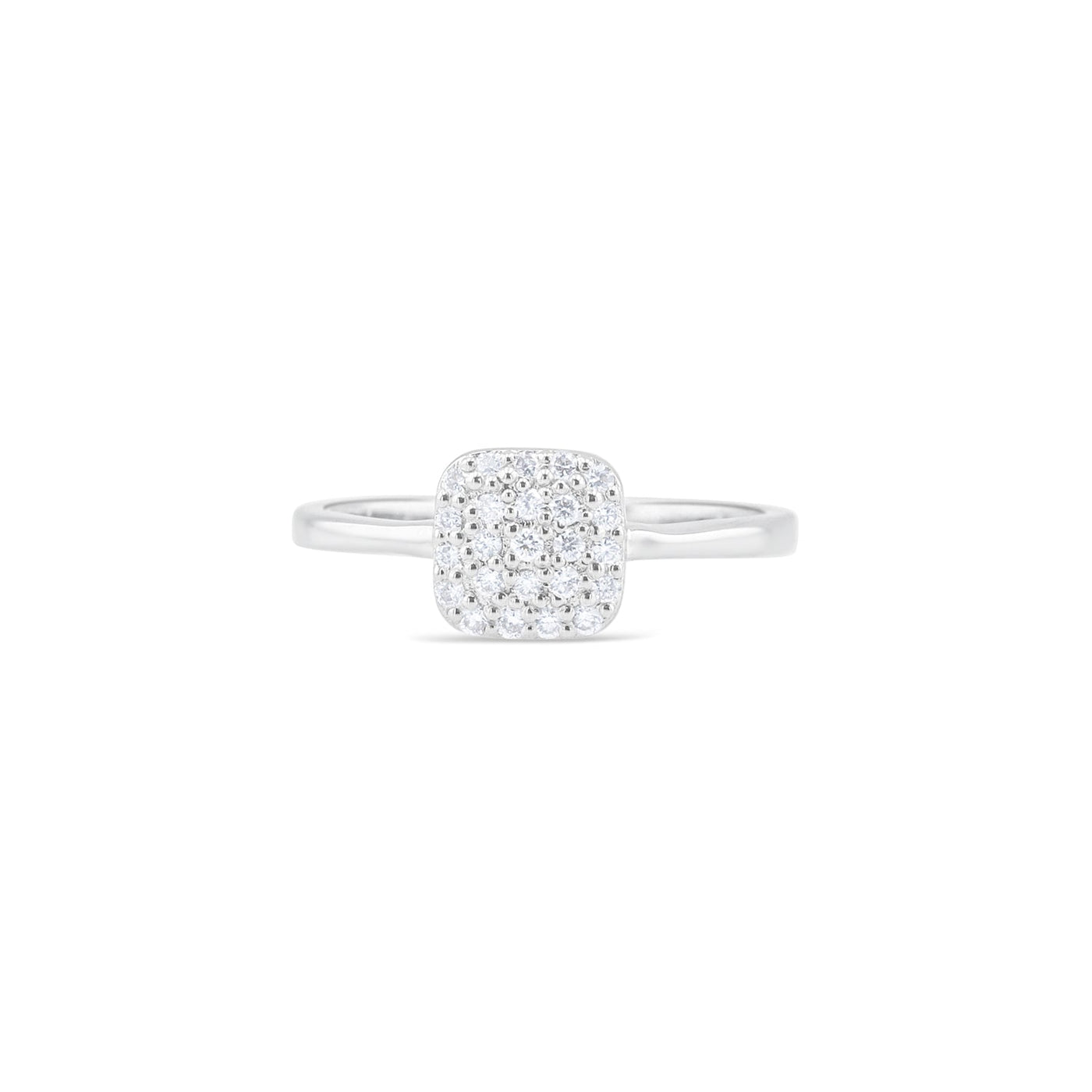 Lucchi 18k White Gold with Diamond - Ring Style 38 (Size 10)