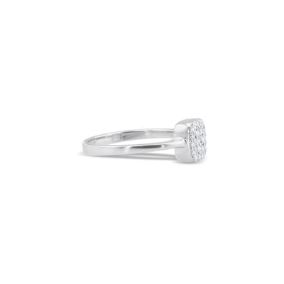 Lucchi 18k White Gold with Diamond - Ring Style 38 (Size 10)