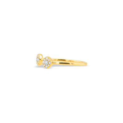 Lucchi 18k White & Yellow Gold with Diamond - Ring Style 47 (Size 14)