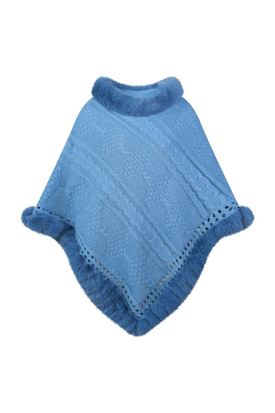 Women's Poncho Exclusive Design - Blue