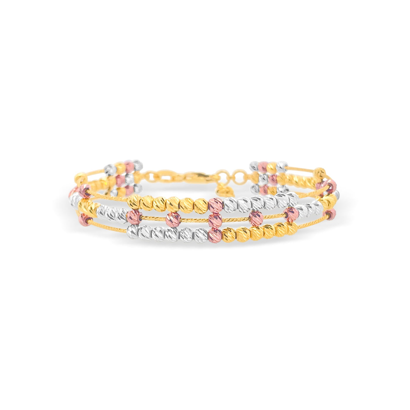 Lucchi 22k Yellow-Gold, White-Gold, and Rose-Gold - Bracelet Style 14