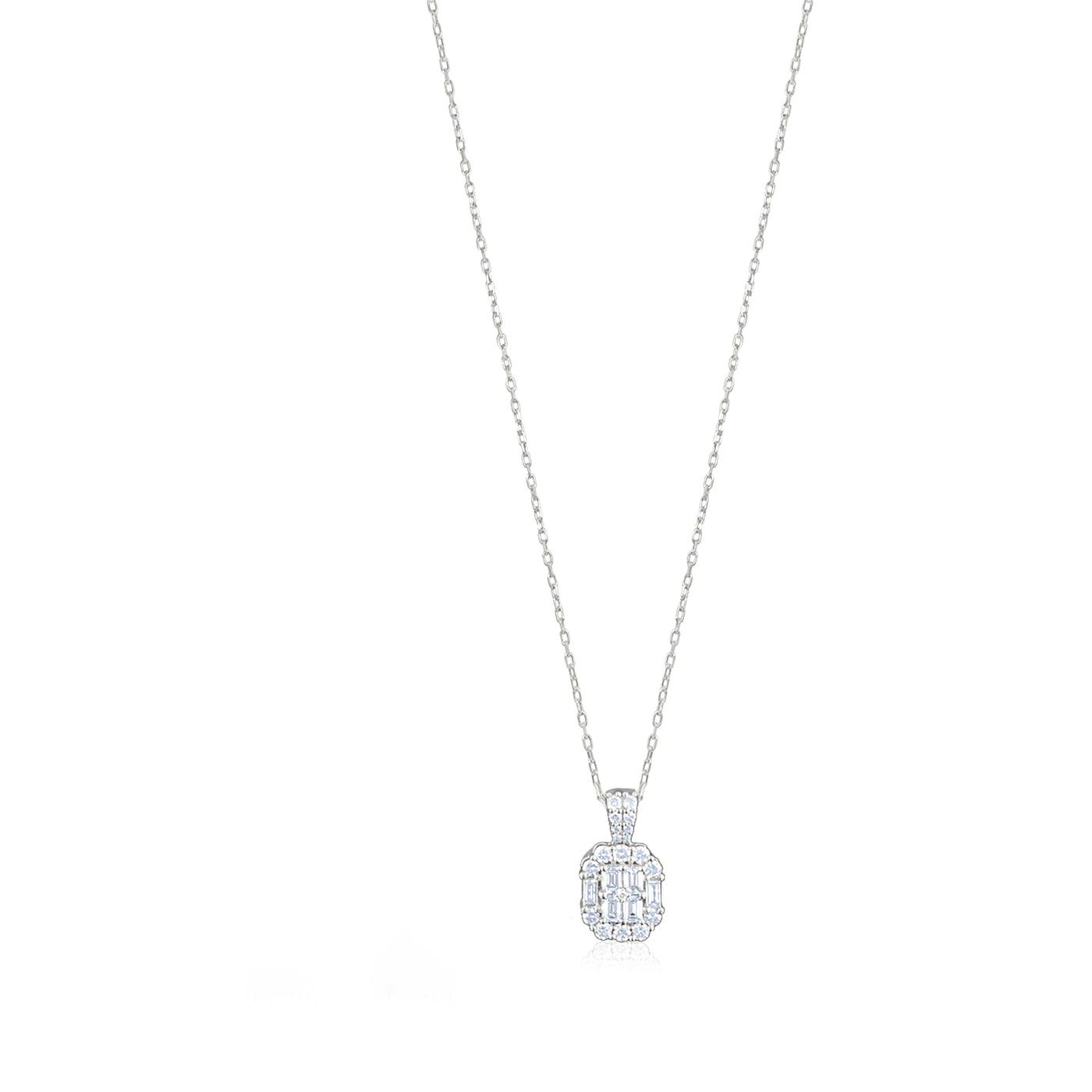 Lucchi 18k White Gold with Diamond - Pendant Style 5