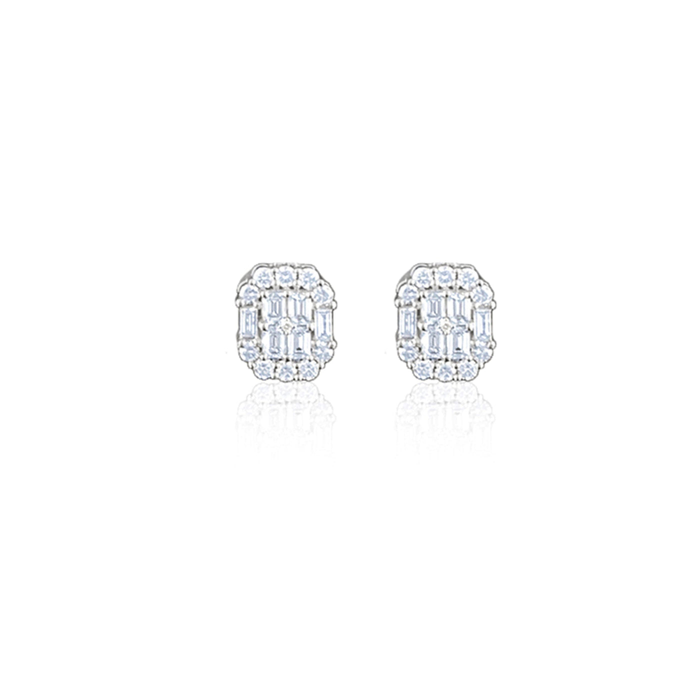 Lucchi 18k White Gold with Diamond and Other Stones - Earring Style 7