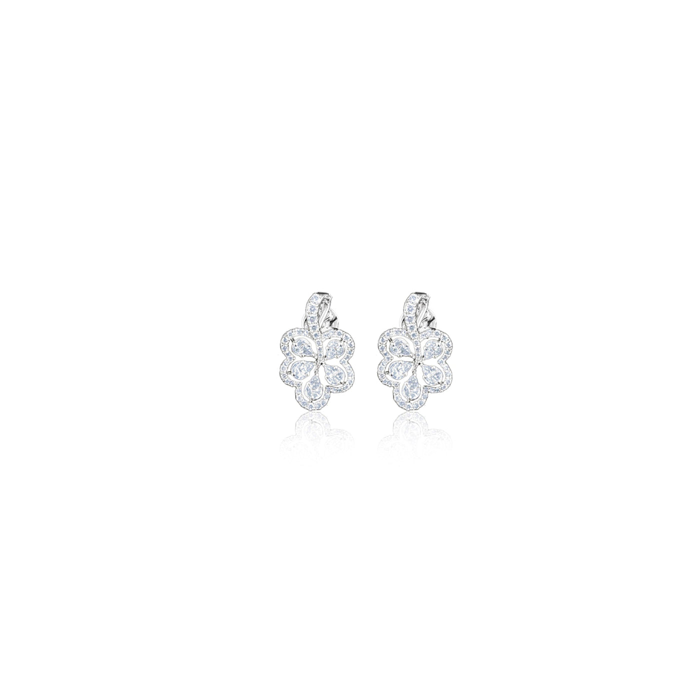 Lucchi 18k White Gold with Diamond - Earring Style 9