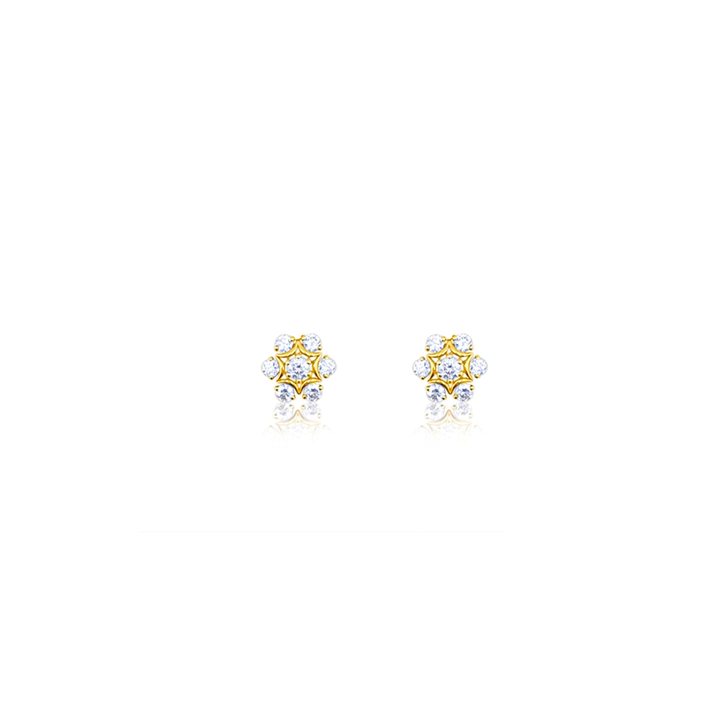 Lucchi 18k Yellow Gold with Diamond - Earring Style 13