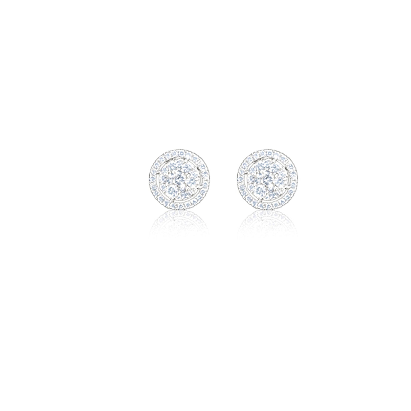 Lucchi 18k White Gold with Diamond - Earring Style 11