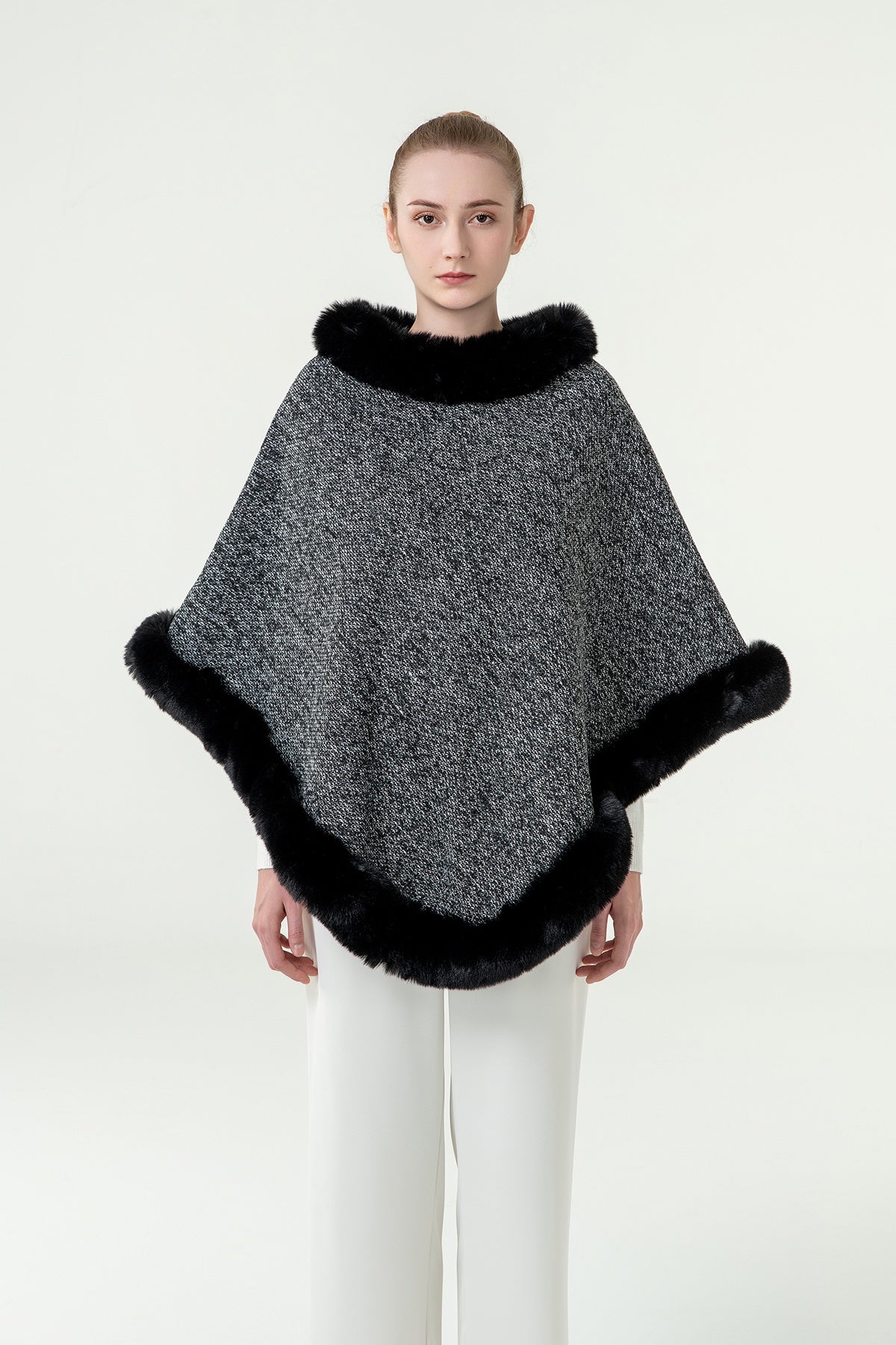 Women's Poncho Exclusive Design - Black