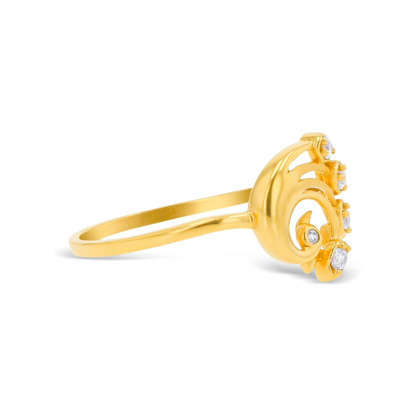 Lucchi 22k Yellow Gold with Stone - Ring Style 71