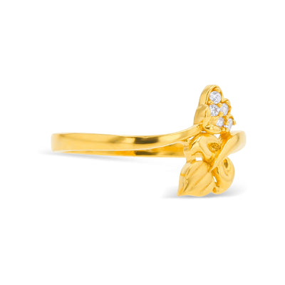 Lucchi 22k Yellow Gold with Stone - Ring Style 73