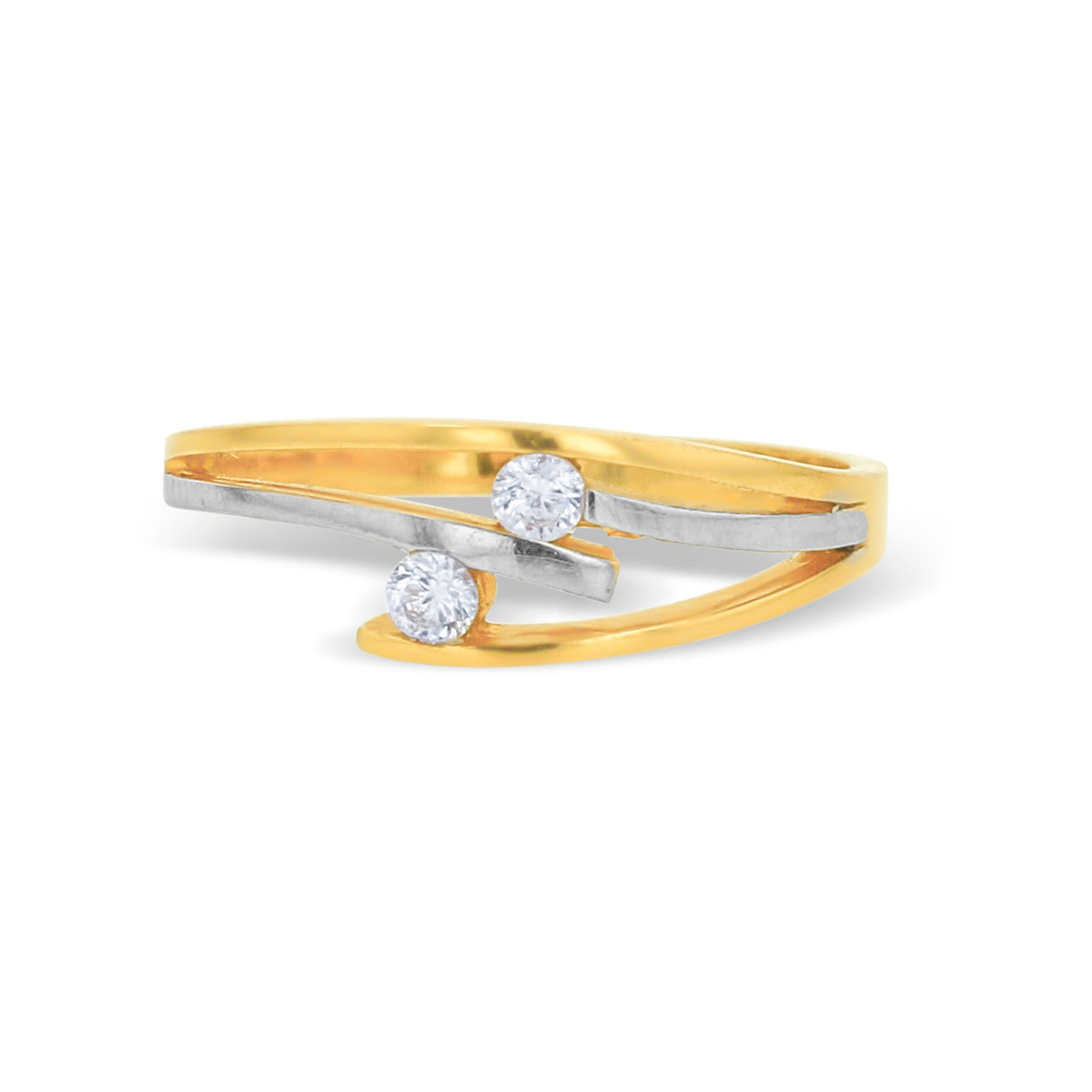 Lucchi 22k Yellow and White Gold with Stone - Ring Style 86