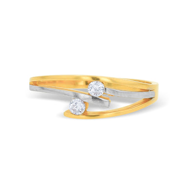 Lucchi 22k Yellow and White Gold with Stone - Ring Style 86