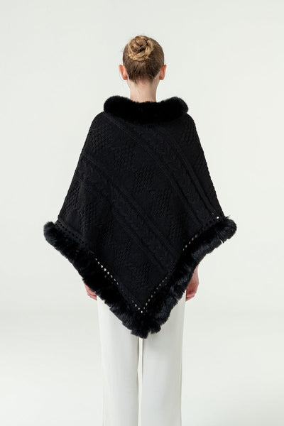 Women's Poncho Exclusive Design - Black