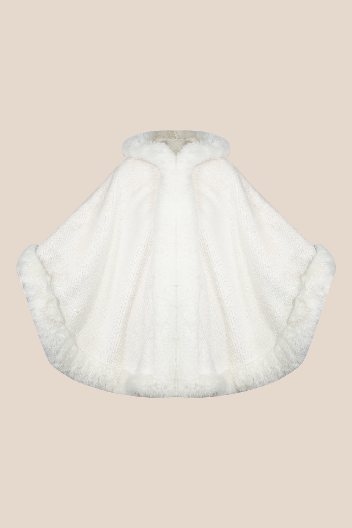 Women's Hooded Cape Exclusive Design - White