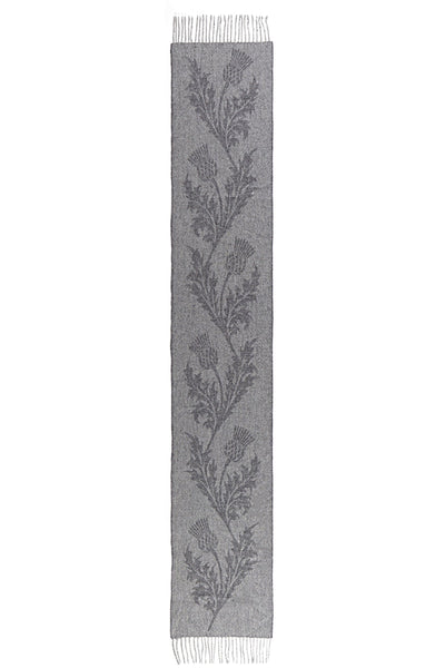 Scarf Single Thistle Grey 100% Pure Lambswool