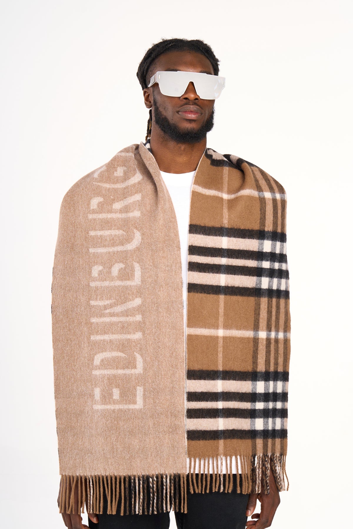 EC 100% Pure Lambswool Big Brown Scarf