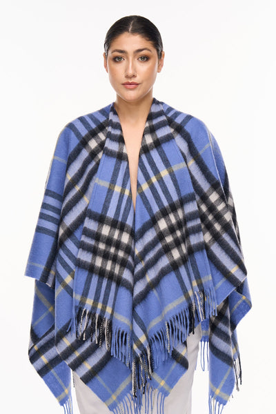 Cashmere Cape DC Classic Blue Poncho