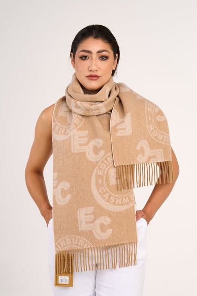 EC 100% Pure Lambswool Big Camel Scarf