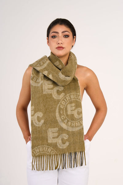 EC 100% Pure Lambswool Big Green Scarf