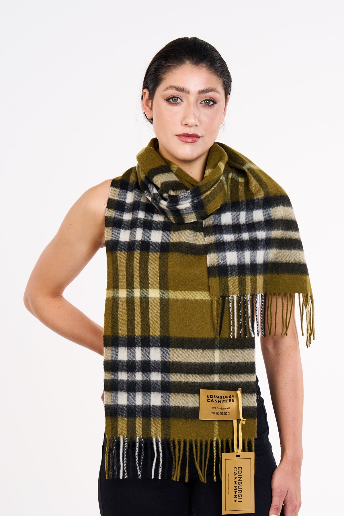 Scarf DC Classic Green 100% Pure Lambswool