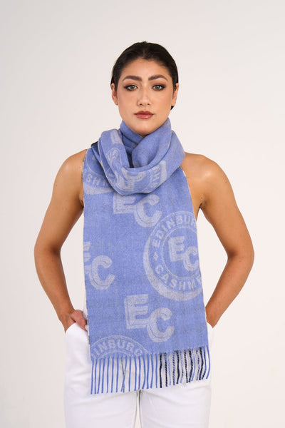 EC 100% Pure Lambswool Big Blue Scarf