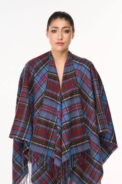 Tartan Cape Anderson Poncho 100% Pure Lambswool