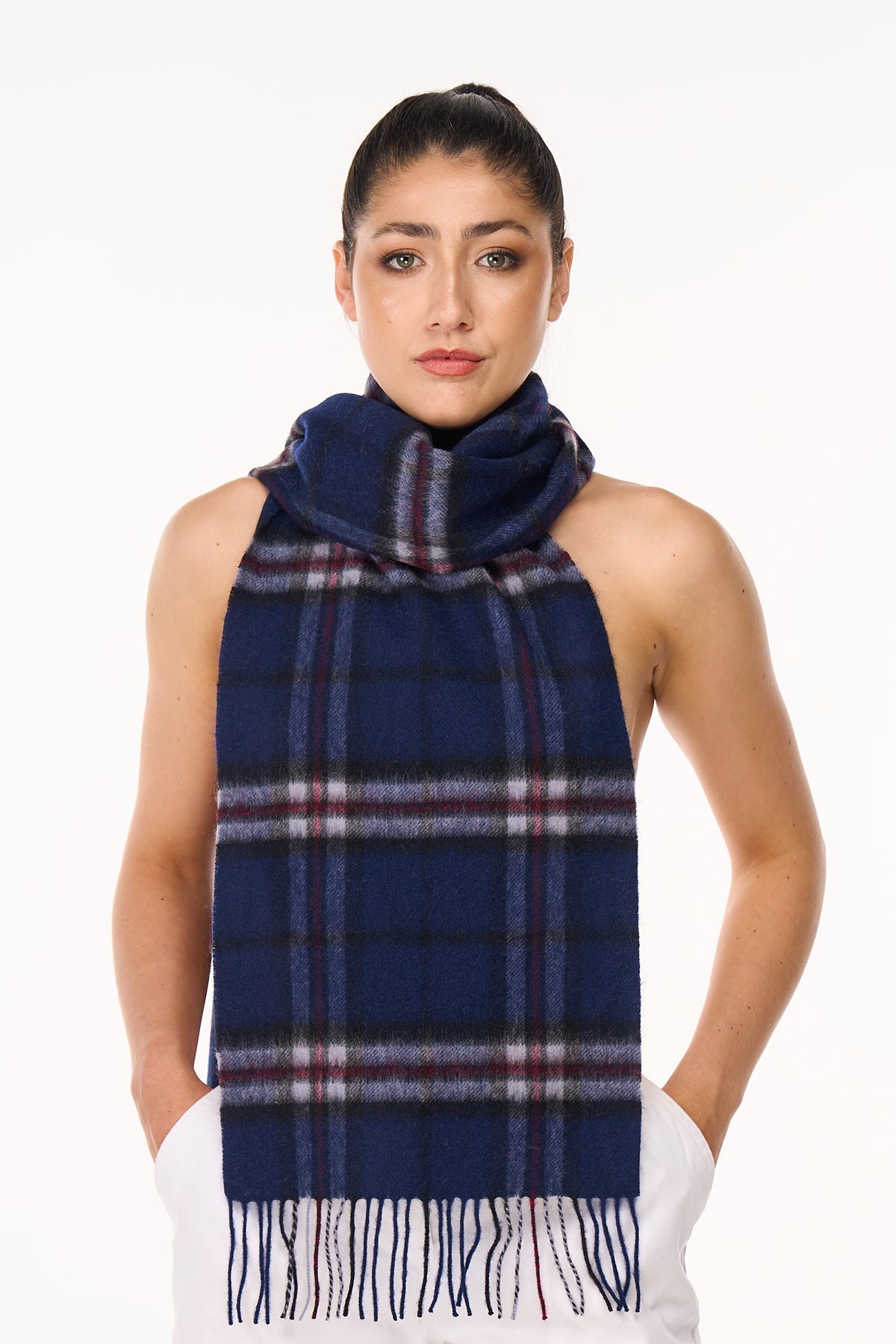 Scarf 100% Pure Lambs wool Navy