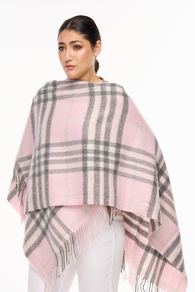 Cape DC Classic Pink Poncho 100% Pure Lambswool