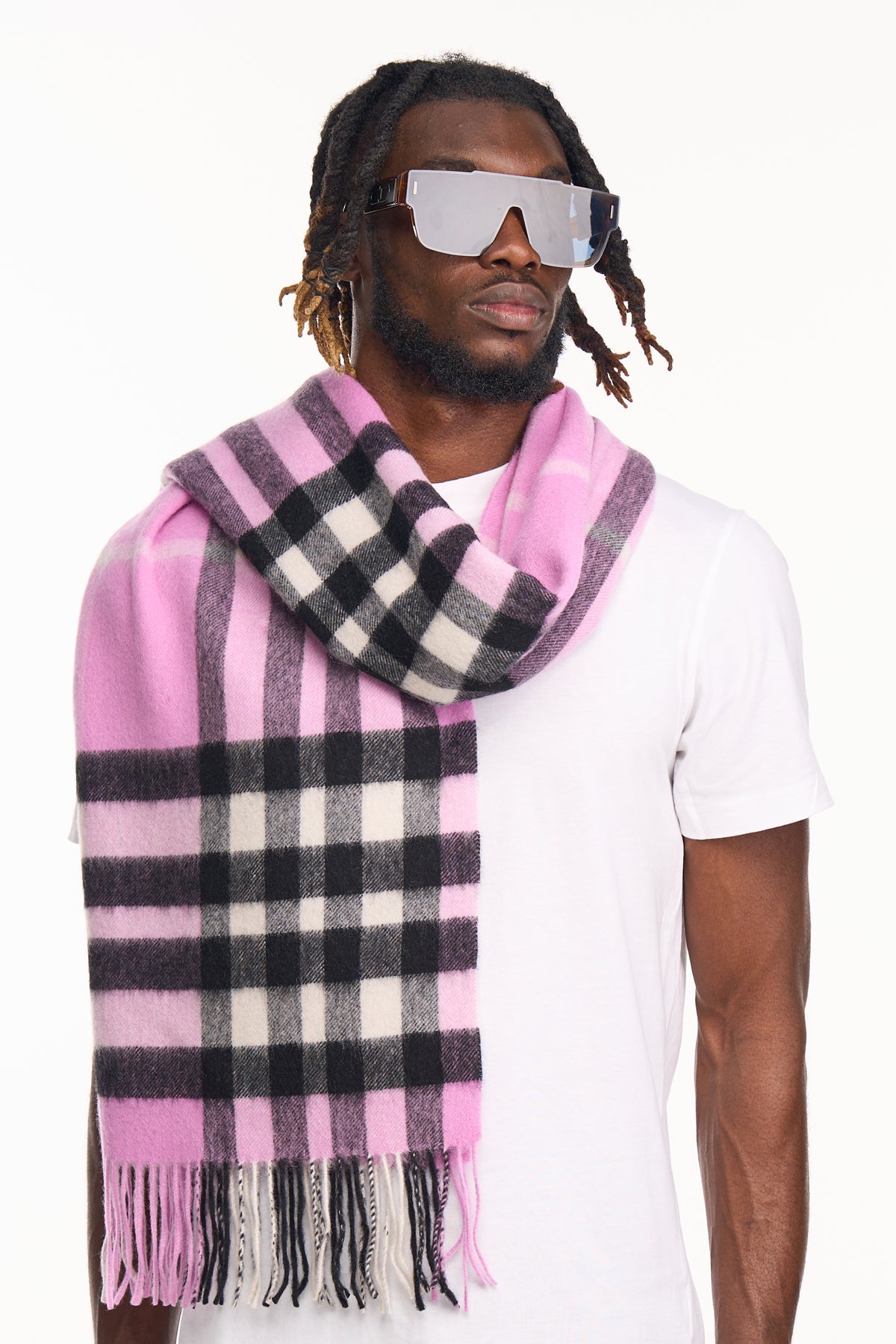 Scarf DC Check Oversized Wrap 100% Pure Lambswool