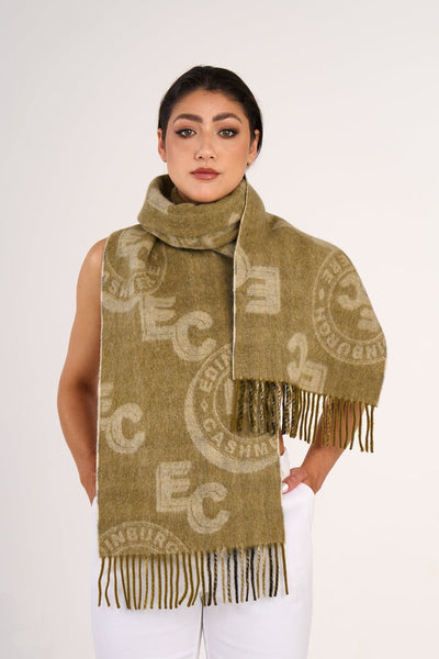 EC 100% Pure Lambswool Big Green Scarf