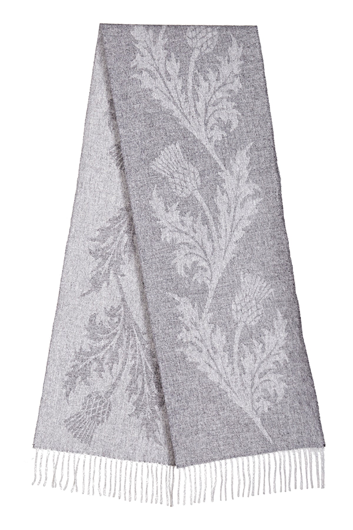 Scarf Single Thistle Grey 100% Pure Lambswool