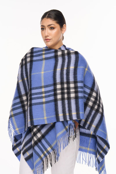 Cashmere Cape DC Classic Blue Poncho