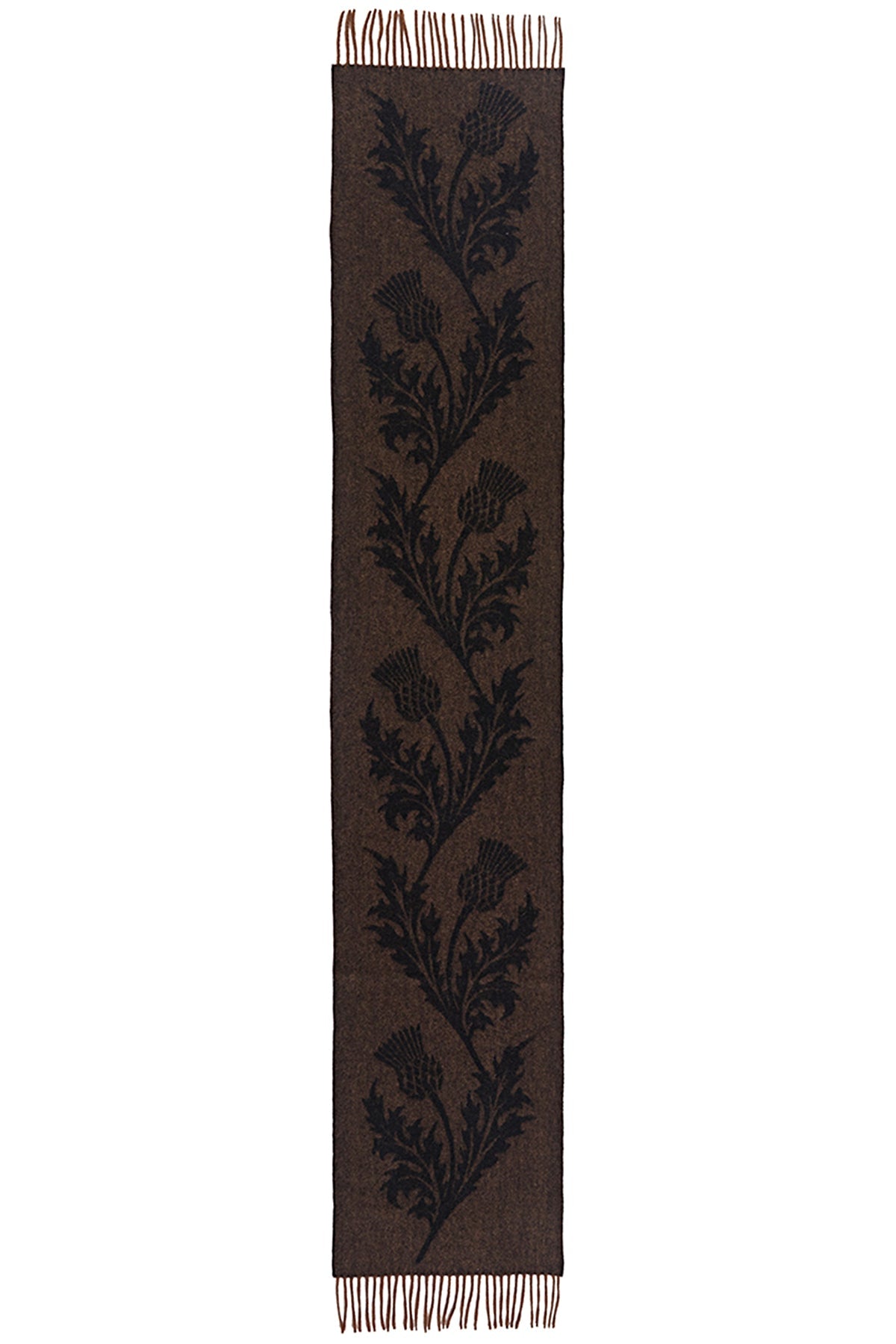 Scarf Single Thistle Brown 100% Pure Lambswool