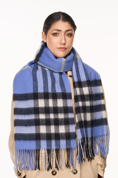 Scarf DC Check Oversized Wrap 100% Pure Lambswool