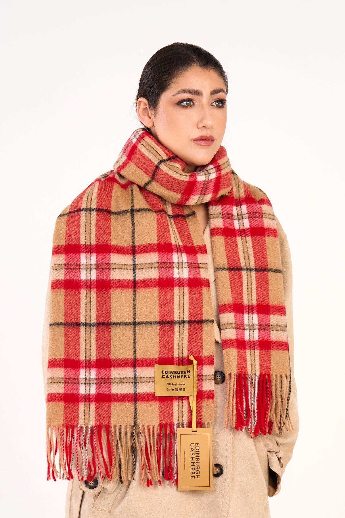 Scarf Luxury Exclusive Iconic Design EC Check Oversized